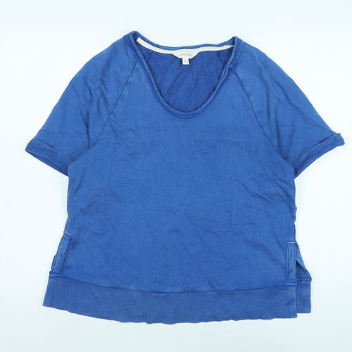 Per Una Womens Blue Polyester Pullover Sweatshirt Size S