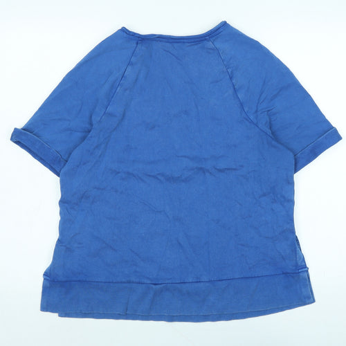 Per Una Womens Blue Polyester Pullover Sweatshirt Size S