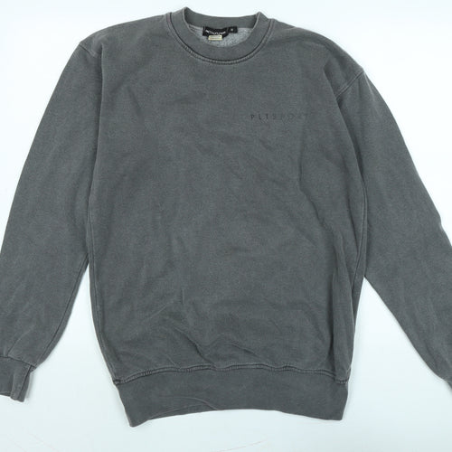 PRETTYLITTLETHING Womens Grey Polyester Pullover Sweatshirt Size M