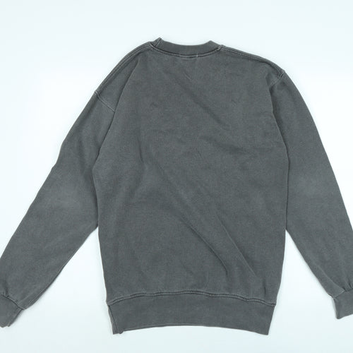 PRETTYLITTLETHING Womens Grey Polyester Pullover Sweatshirt Size M