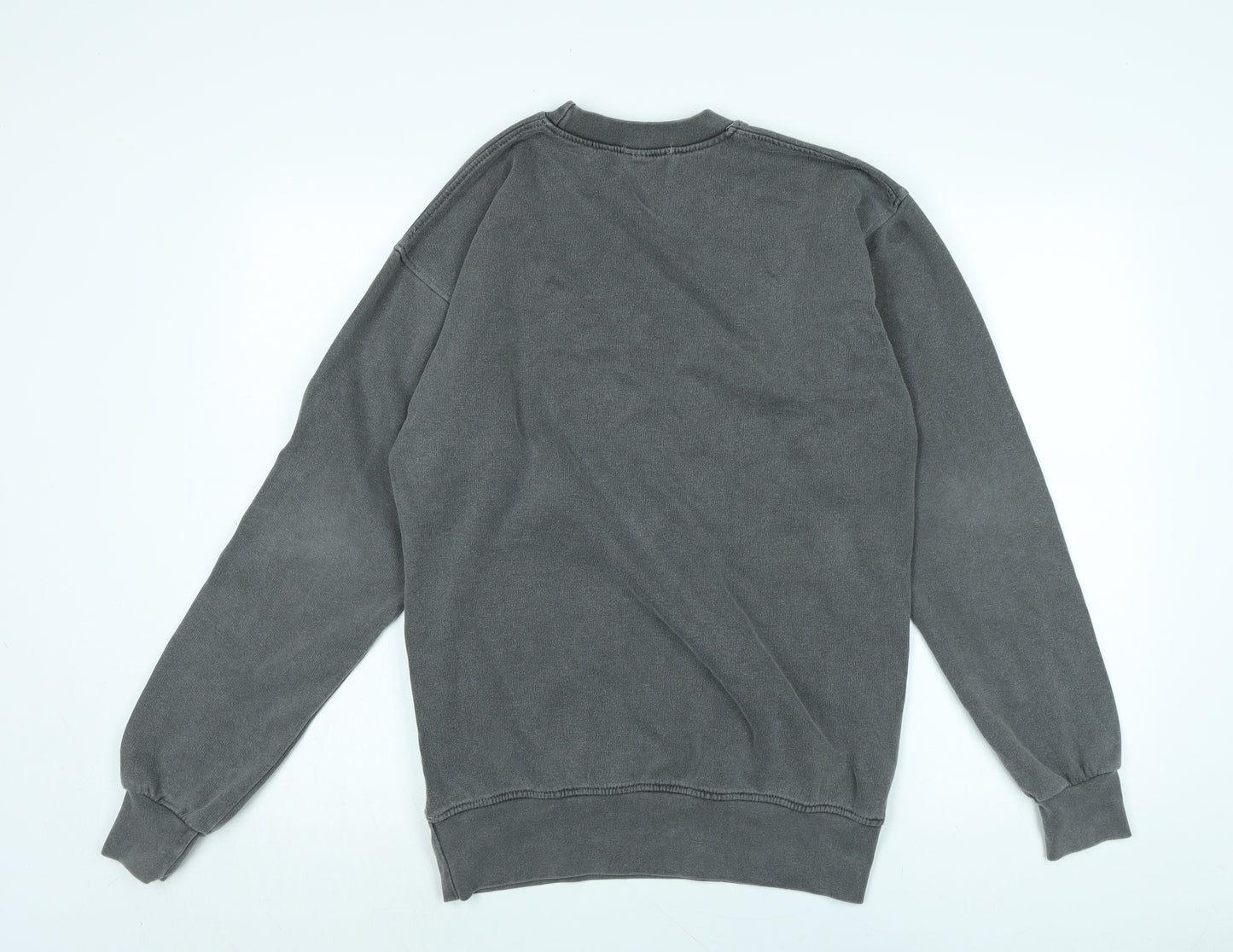 PRETTYLITTLETHING Womens Grey Polyester Pullover Sweatshirt Size M