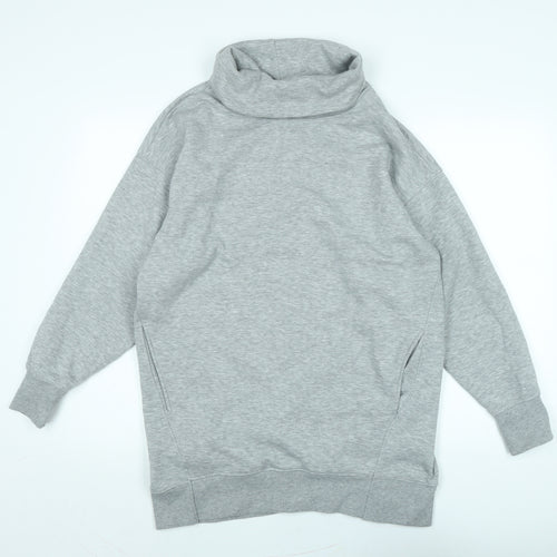 New Look Womens Grey Polyester Pullover Sweatshirt Size M