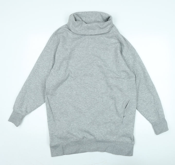New Look Womens Grey Polyester Pullover Sweatshirt Size M