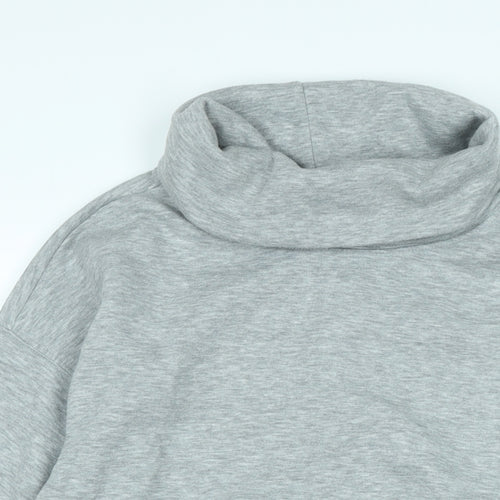 New Look Womens Grey Polyester Pullover Sweatshirt Size M