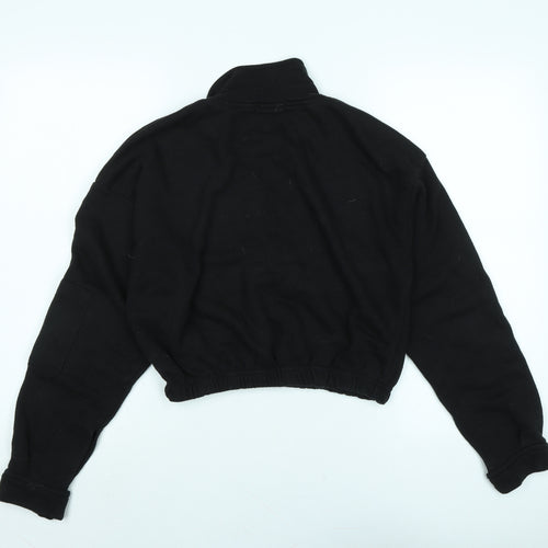 Boohoo Womens Black Polyester Pullover Sweatshirt Size 10