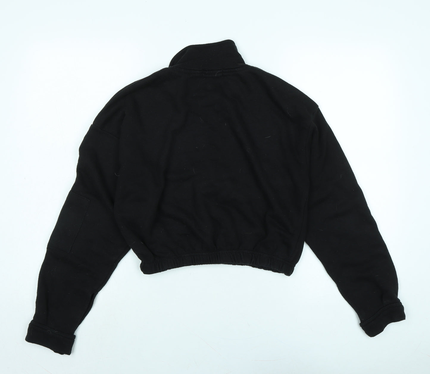Boohoo Womens Black Polyester Pullover Sweatshirt Size 10