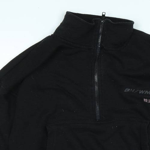 Boohoo Womens Black Polyester Pullover Sweatshirt Size 10