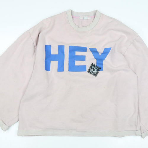 Little sunny bite Womens Pink Polyester Pullover Sweatshirt Size L