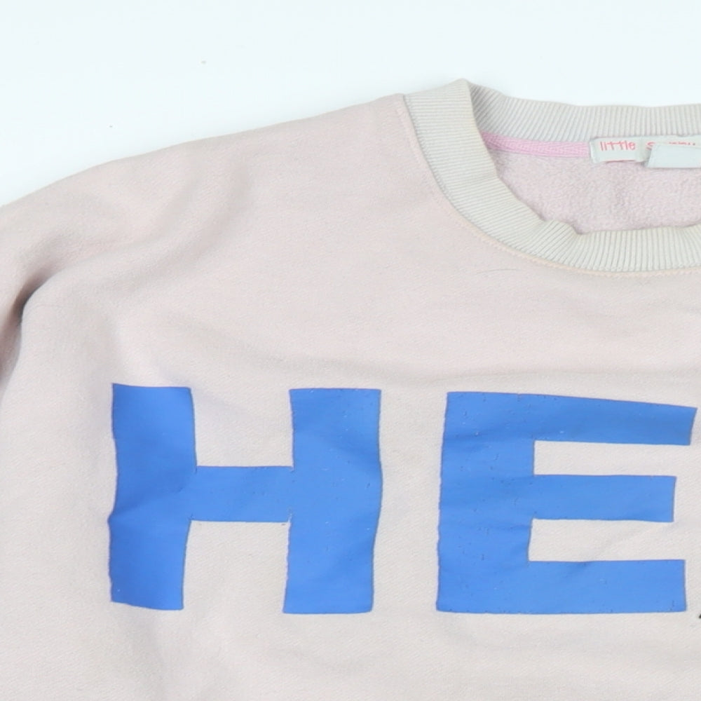 Little sunny bite Womens Pink Polyester Pullover Sweatshirt Size L