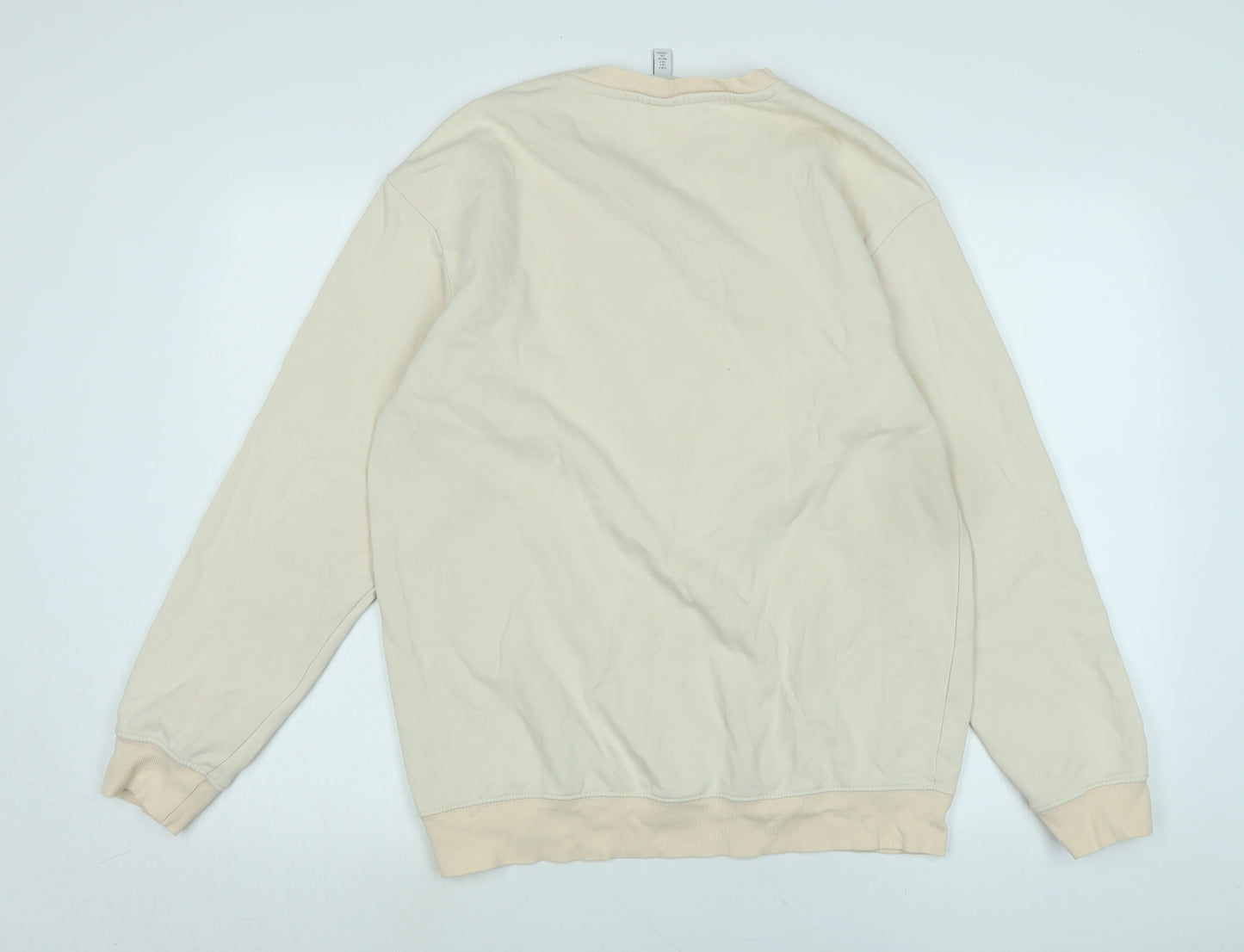 H&M Womens Beige Polyester Pullover Sweatshirt Size S