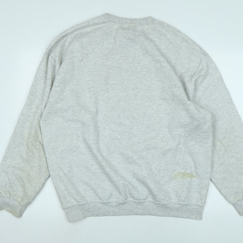 New Love Club Womens Grey Polyester Pullover Sweatshirt Size M