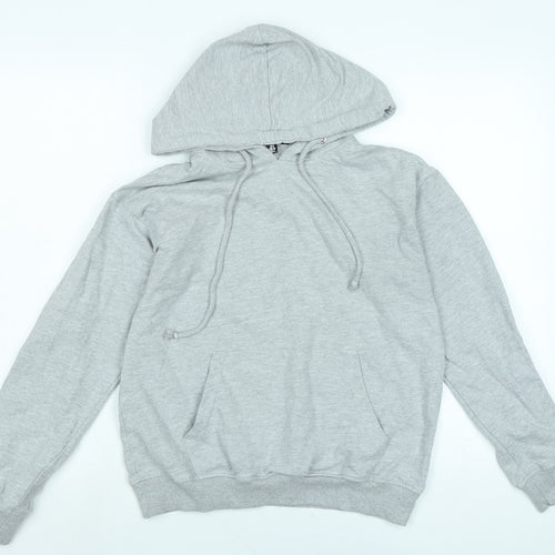 Missguided Womens Grey Polyester Pullover Hoodie Size 8