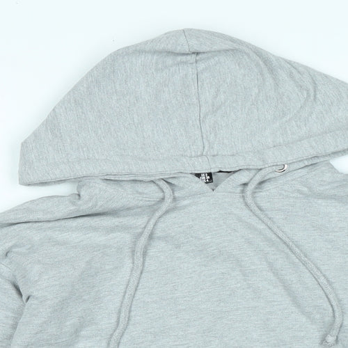 Missguided Womens Grey Polyester Pullover Hoodie Size 8
