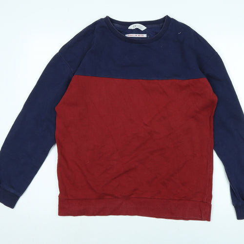 H&M Boys Blue Polyester Pullover Sweatshirt Size 14 Years