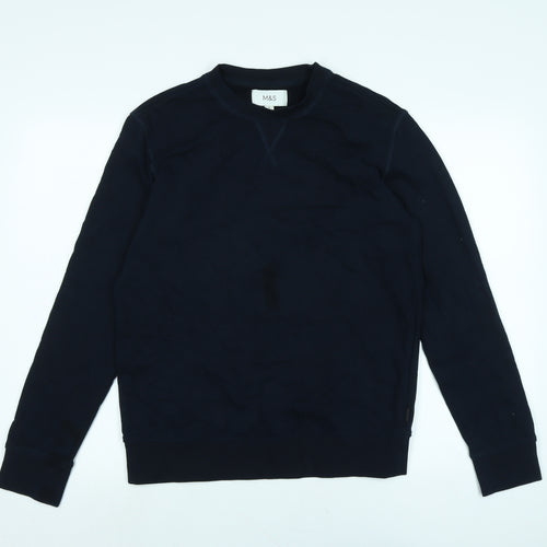Marks and Spencer Womens Blue Polyester Pullover Sweatshirt Size M