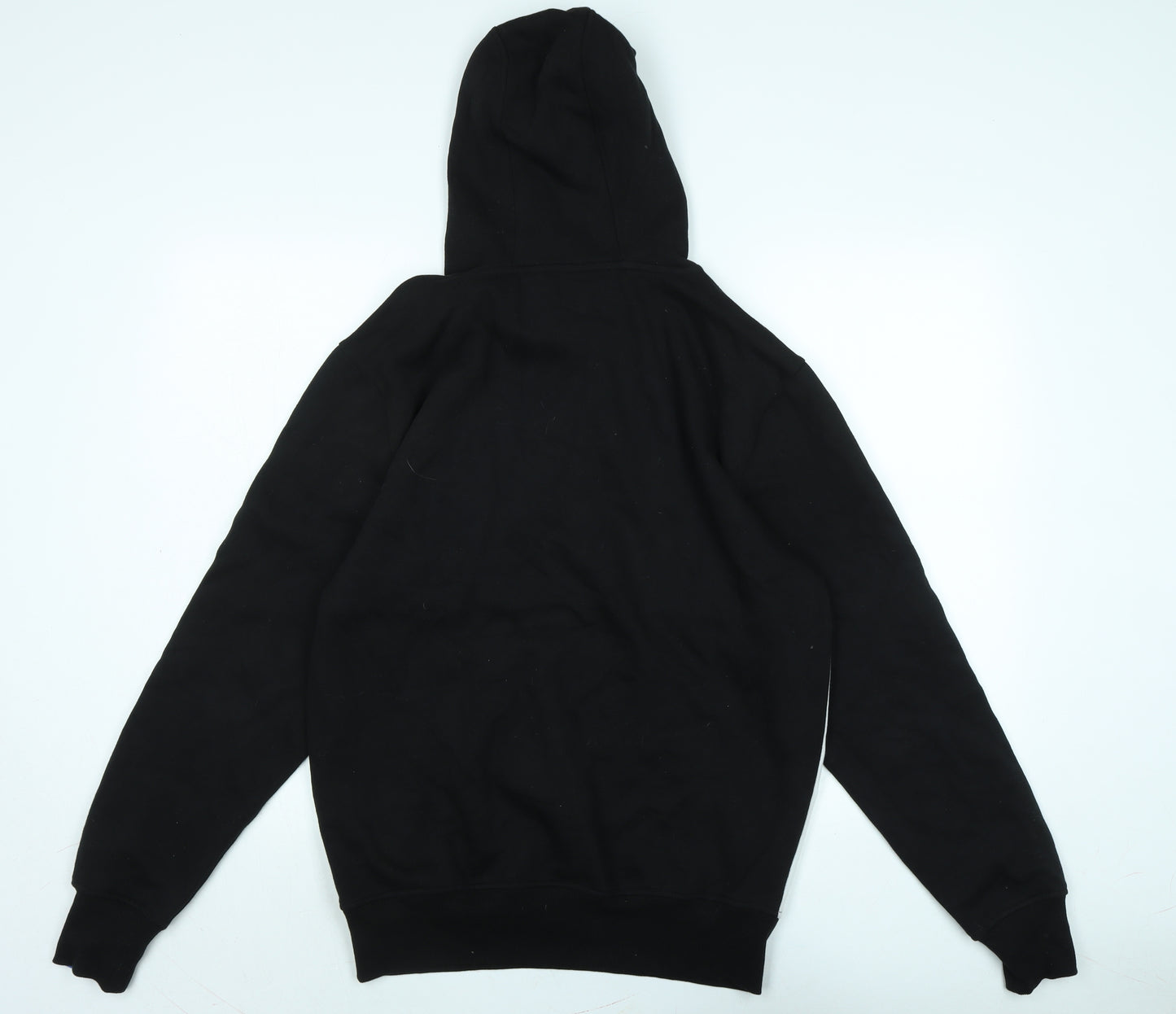 Never Stop Mens Black Polyester Pullover Hoodie Size M