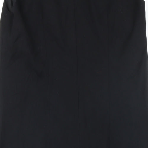 Benetton Womens Black Viscose Pencil Dress Size S Round Neck