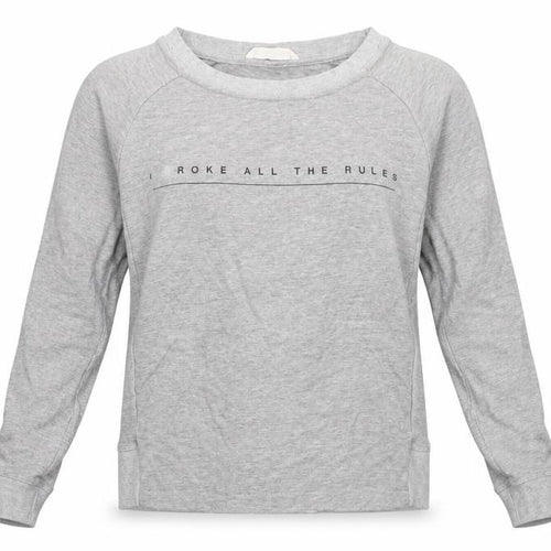 Mango Womens Grey Polyester Pullover Sweatshirt Size S