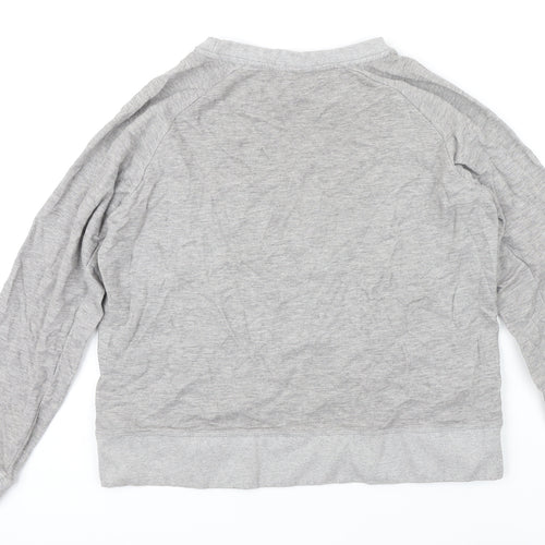 Mango Womens Grey Polyester Pullover Sweatshirt Size S