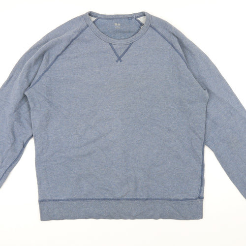Uniqlo Womens Blue Polyester Pullover Sweatshirt Size L