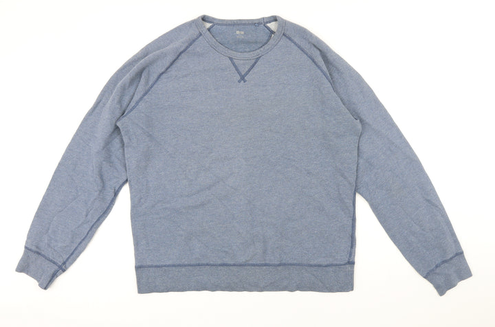 Uniqlo Womens Blue Polyester Pullover Sweatshirt Size L