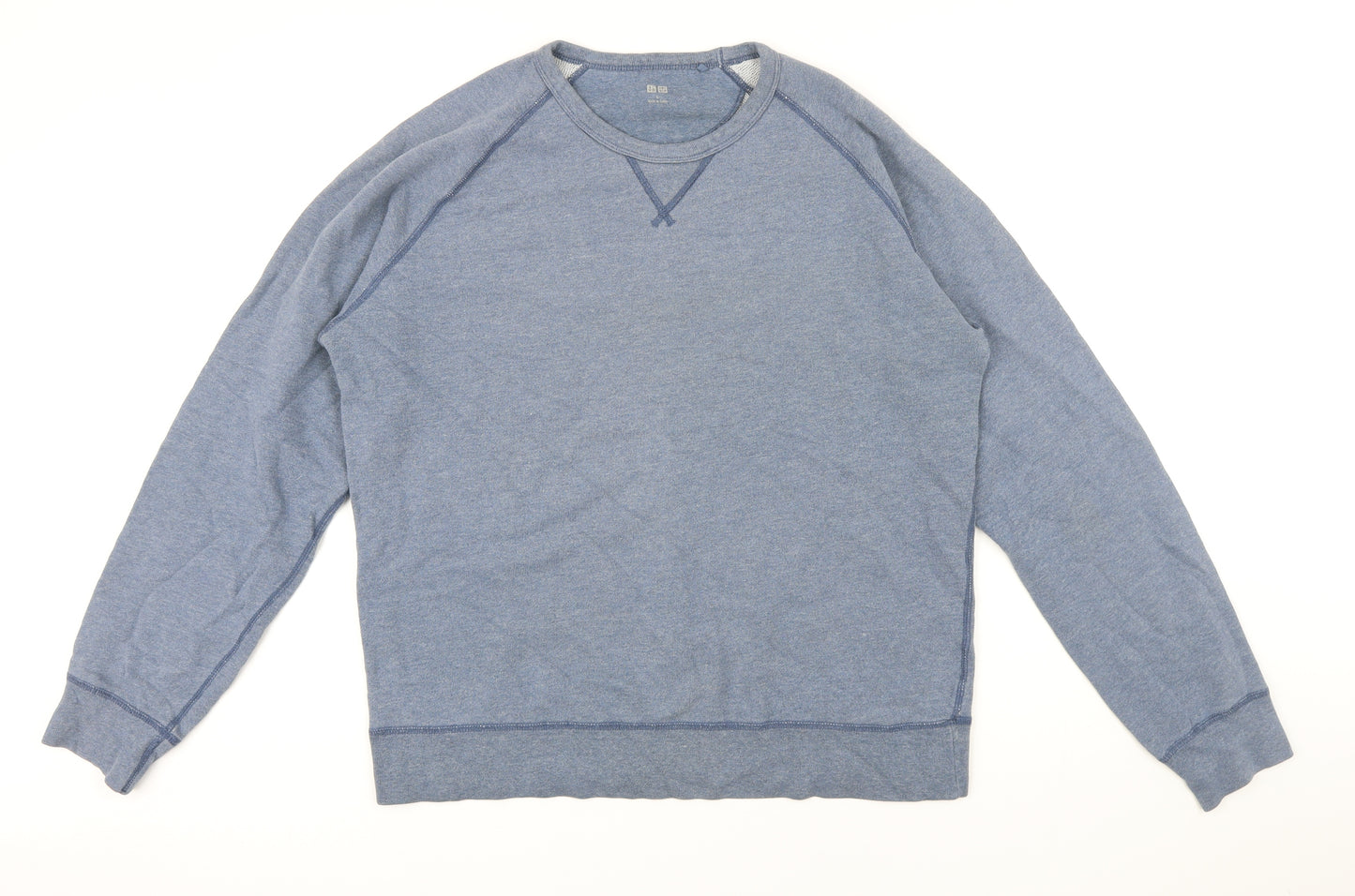 Uniqlo Womens Blue Polyester Pullover Sweatshirt Size L