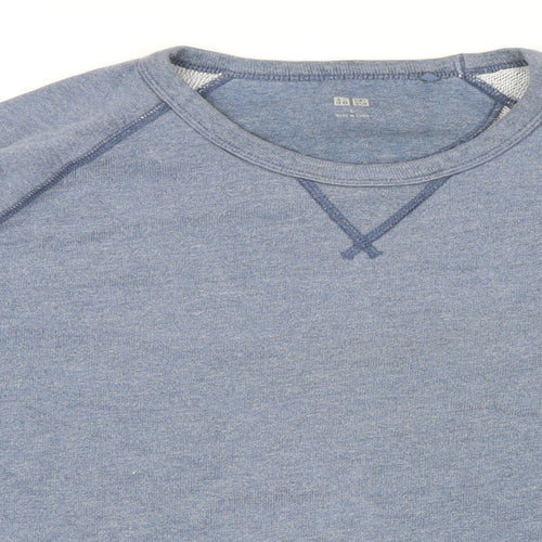 Uniqlo Womens Blue Polyester Pullover Sweatshirt Size L