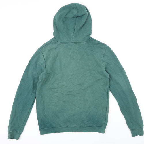 Koton Mens Green Cotton Pullover Hoodie Size S