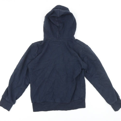 Converse Boys Blue Cotton Full Zip Hoodie Size M Zip
