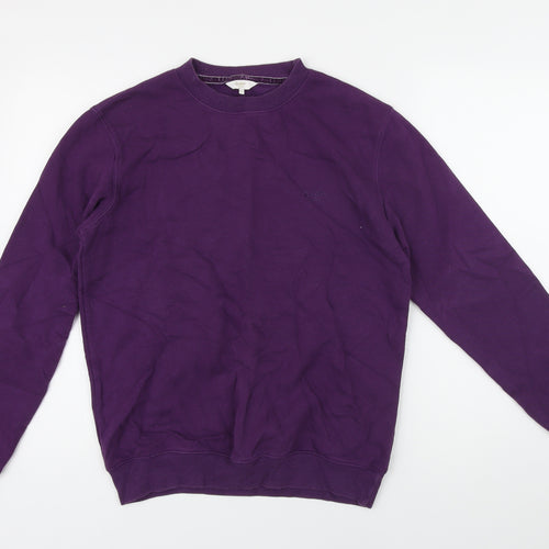 Cotton Traders Womens Purple Cotton Pullover Sweatshirt Size S