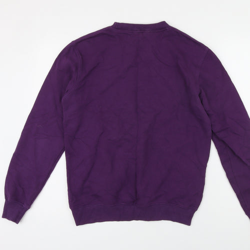 Cotton Traders Womens Purple Cotton Pullover Sweatshirt Size S