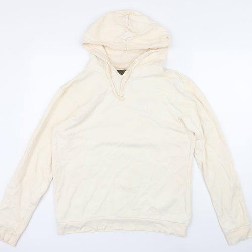 Koton Womens Ivory Cotton Pullover Hoodie Size M