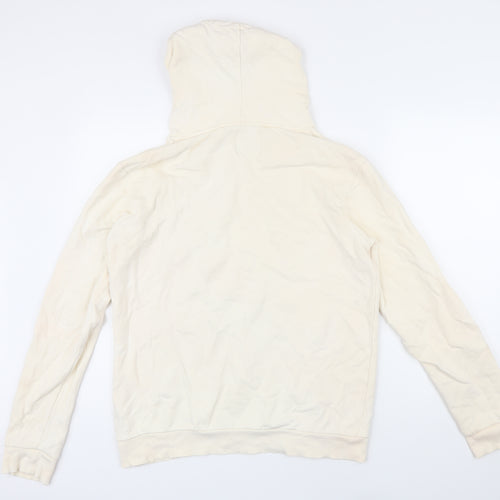 Koton Womens Ivory Cotton Pullover Hoodie Size M