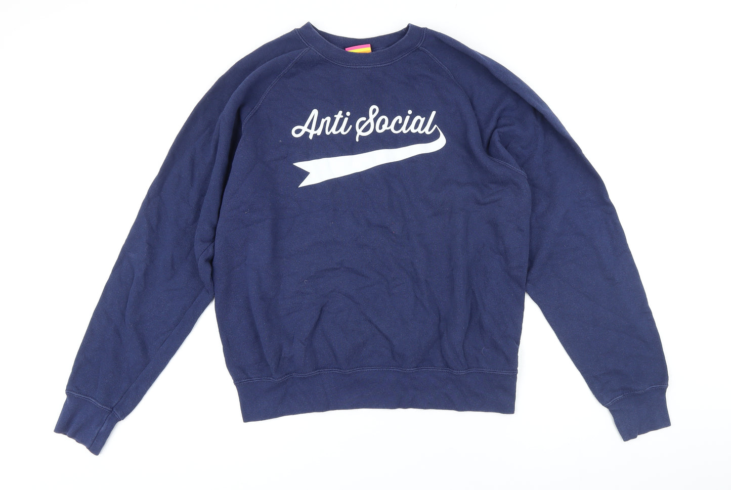 Pickle Womens Blue Cotton Pullover Sweatshirt Size M