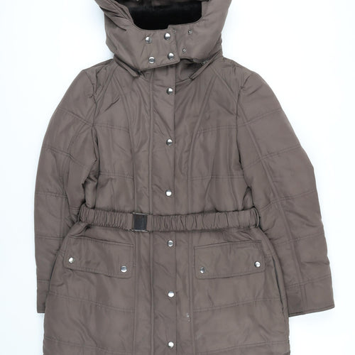 Planet Womens Brown Jacket Coat Size 14 Zip