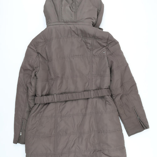 Planet Womens Brown Jacket Coat Size 14 Zip