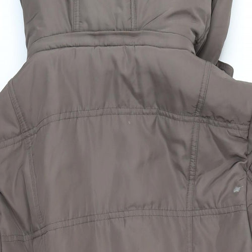 Planet Womens Brown Jacket Coat Size 14 Zip