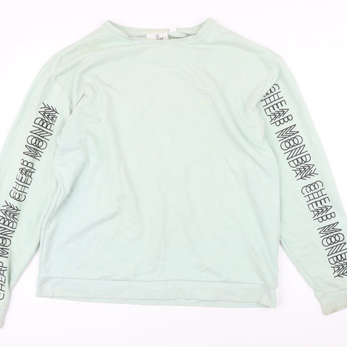 Cheap Monday Womens Green Polyester Blend Pullover Sweatshirt Size M