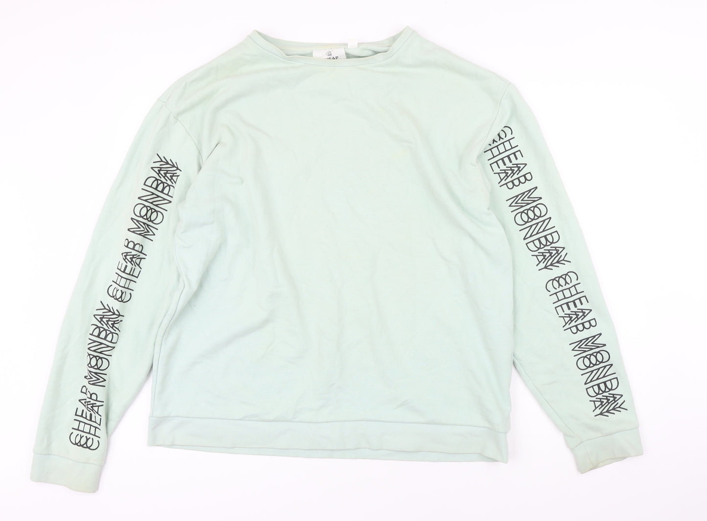 Cheap Monday Womens Green Polyester Blend Pullover Sweatshirt Size M