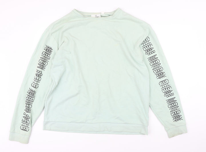 Cheap Monday Womens Green Polyester Blend Pullover Sweatshirt Size M