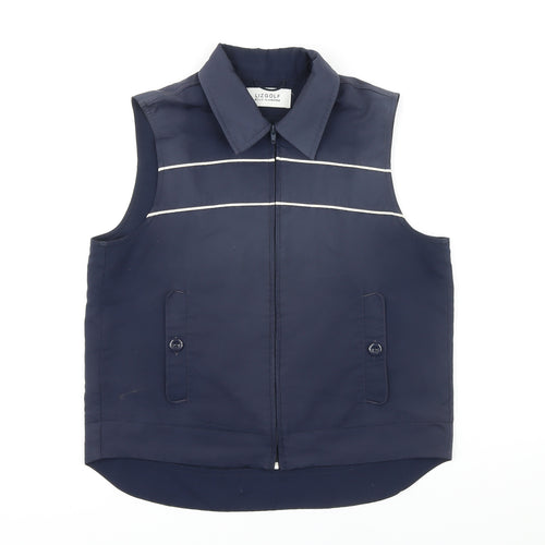 Liz Golf Womens Blue Gilet Waistcoat Size S Zip