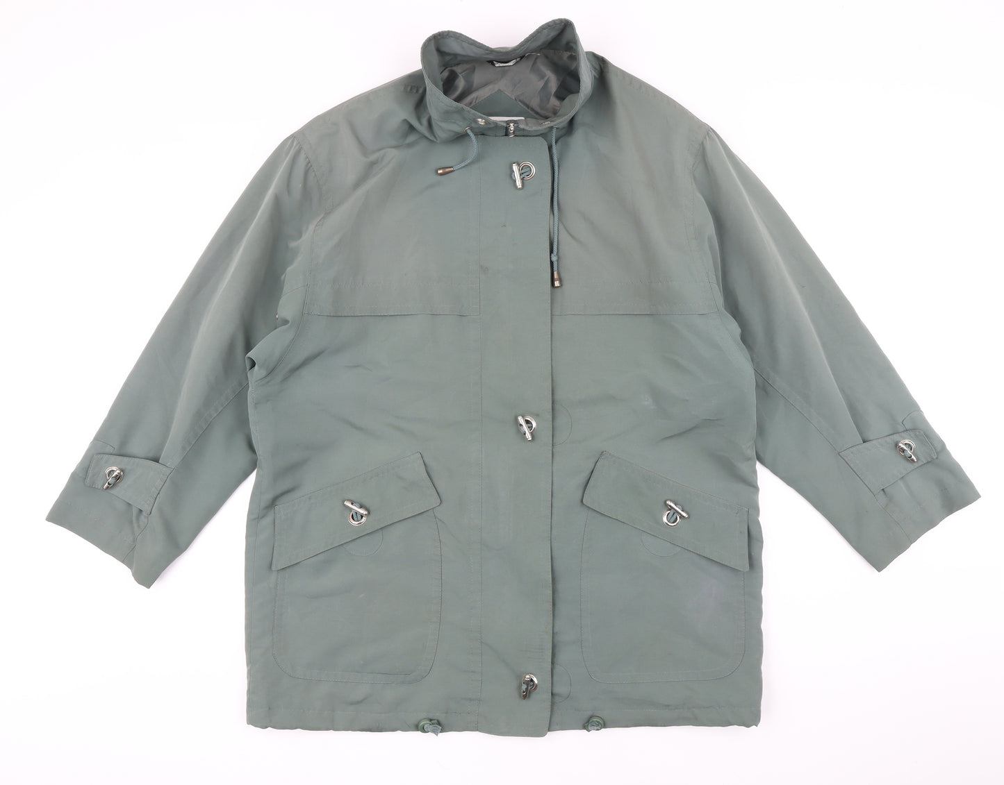 Dannimac Womens Green Jacket Coat Size 16 Zip