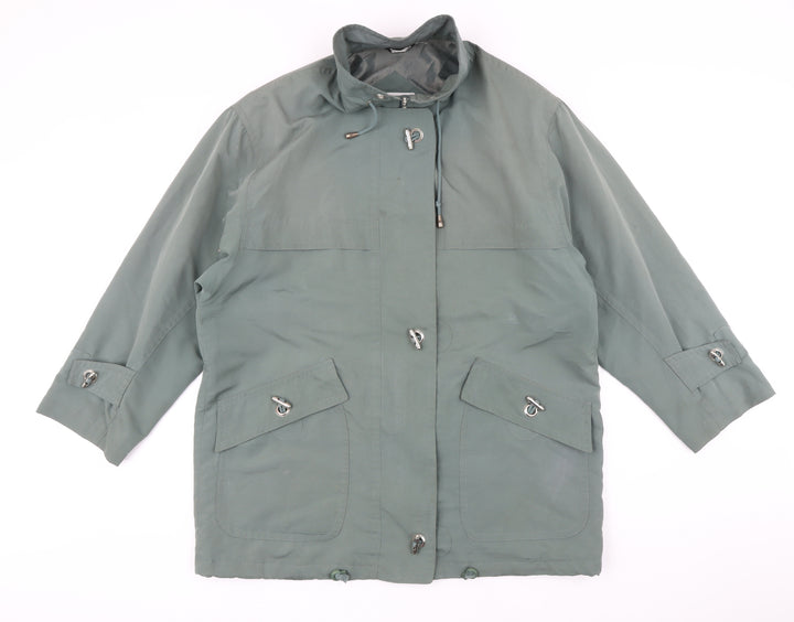 Dannimac Womens Green Jacket Coat Size 16 Zip