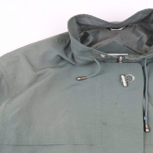 Dannimac Womens Green Jacket Coat Size 16 Zip
