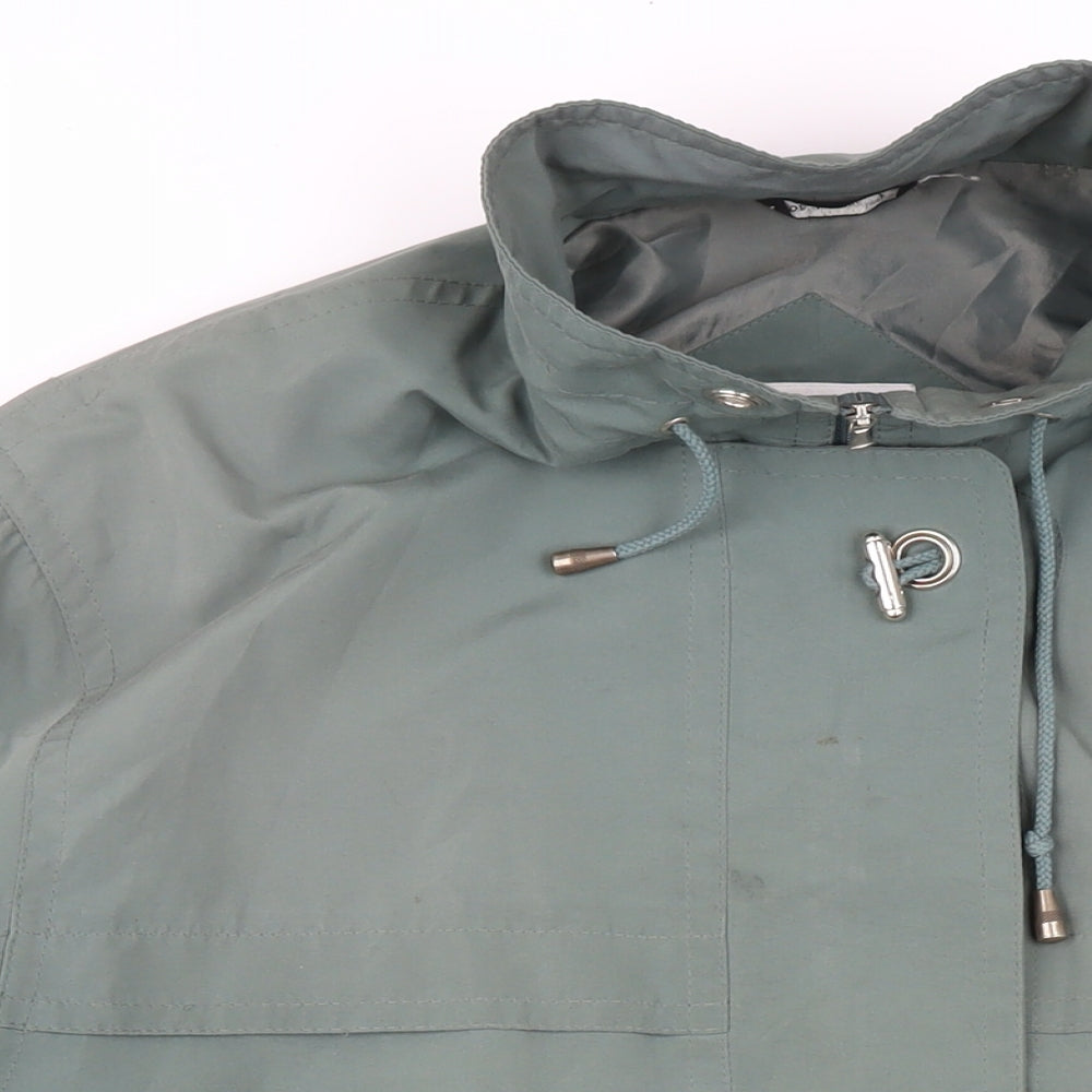 Dannimac Womens Green Jacket Coat Size 16 Zip