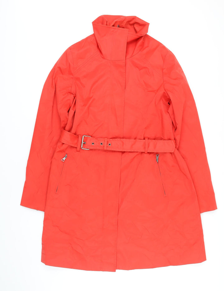 Mossimo Womens Red Rain Coat Coat Size M Zip