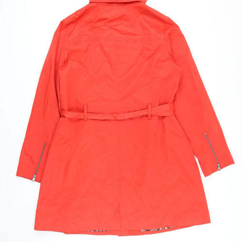 Mossimo Womens Red Rain Coat Coat Size M Zip