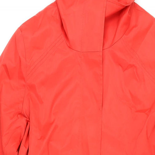 Mossimo Womens Red Rain Coat Coat Size M Zip