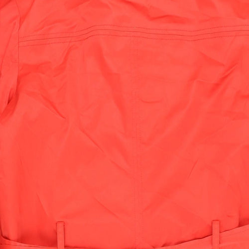 Mossimo Womens Red Rain Coat Coat Size M Zip
