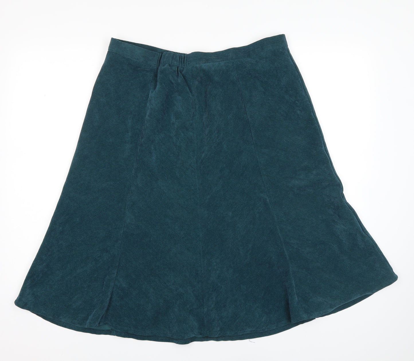 EWM Womens Green Polyester A-Line Skirt Size 18 Zip